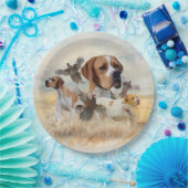 Engelse Pointer Papieren Bordje (Feest)