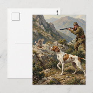 Engelse Pointer, Patrijshond Briefkaart