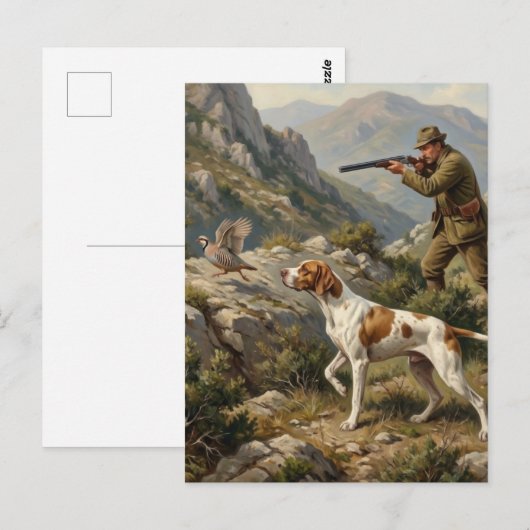 Engelse Pointer, Patrijshond Briefkaart (Voorkant / Achterkant)