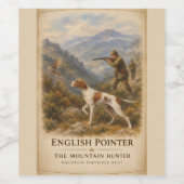 Engelse Pointer, Patrijshond Wijn Etiket (Enkel label)