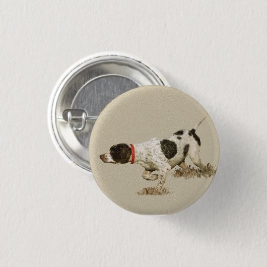 Engelse pointer ronde button 3,2 cm (Voorkant /achterkant)