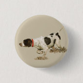 Engelse pointer ronde button 3,2 cm (Voorkant)