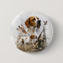 Engelse Pointer Ronde Button 5,7 Cm