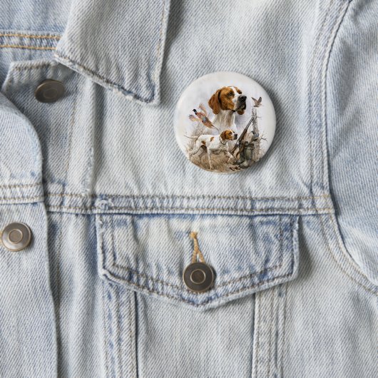 Engelse Pointer Ronde Button 5,7 Cm (In situ)
