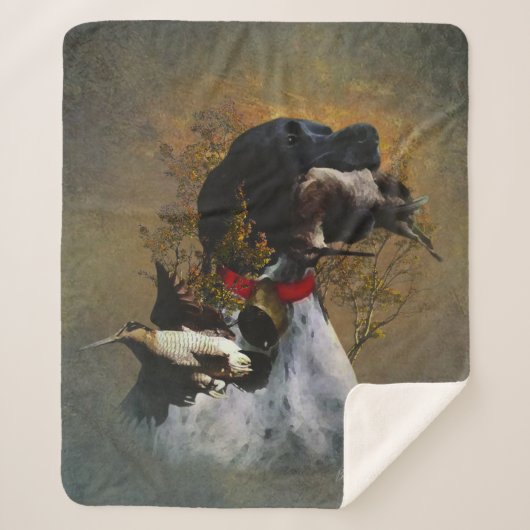 Engelse pointer sherpa deken (Voorkant)