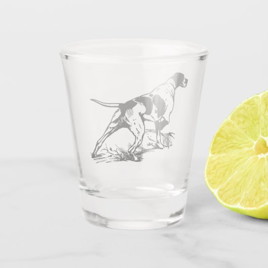 Engelse pointer shot glas (Achterkant)