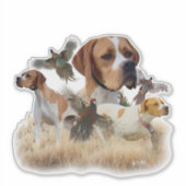 Engelse Pointer  Sticker (Voorkant)