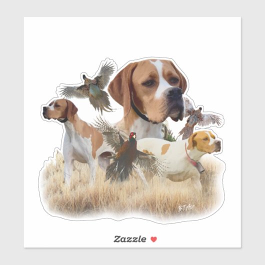 Engelse Pointer  Sticker (Vel)