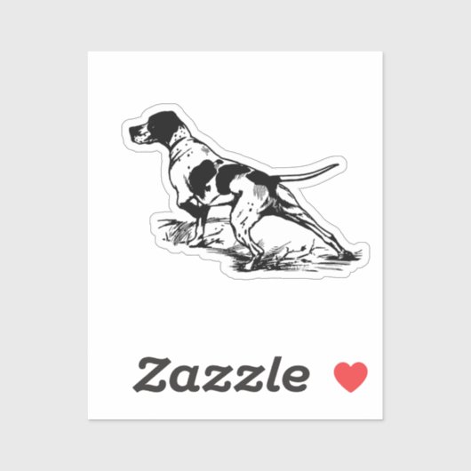 Engelse pointer sticker (Vel)