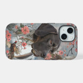 Engelse pointer, vogeljacht iPhone 15 case (Achterkant horizontaal)