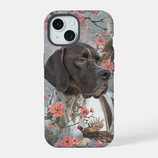 Engelse pointer, vogeljacht iPhone 15 case (Achterkant)