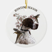 Engelse pointer, vogeljacht keramisch ornament (Voorkant)