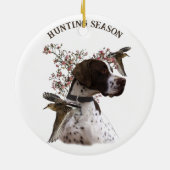 Engelse pointer, vogeljacht keramisch ornament (Achterkant)