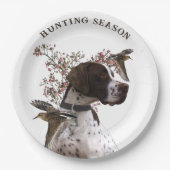 Engelse pointer, vogeljacht papieren bordje (Voorkant)