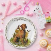 Engelse pointer, vogeljacht papieren bordje (Feest)