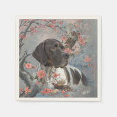 Engelse pointer, vogeljacht servet (Voorkant)