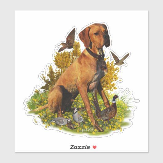 Engelse pointer, vogeljacht sticker (Vel)