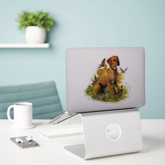 Engelse pointer, vogeljacht sticker (Laptop op bureau)