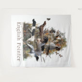 Engelse pointer wandkleed (Voorkant (horizontaal))