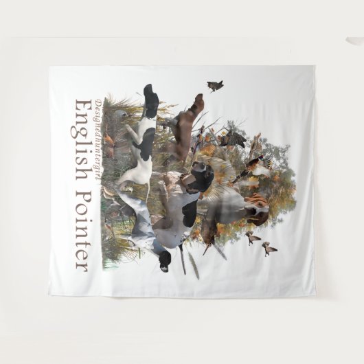 Engelse pointer wandkleed (Voorkant (horizontaal))