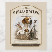 Engelse Pointer Wijn Etiket (Enkel label)