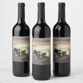 Engelse pointer wijn etiket (Flessen)