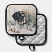 Engelse Pointer, Woodcock Hunting Season, Kunst Pannenlap (Voorkant / Achterkant)