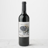 Engelse Pointer, Woodcock Hunting Season, Kunst Wijn Etiket (Voorkant)