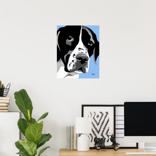 Engelse Pointerhond Poster (Thuiskantoor)