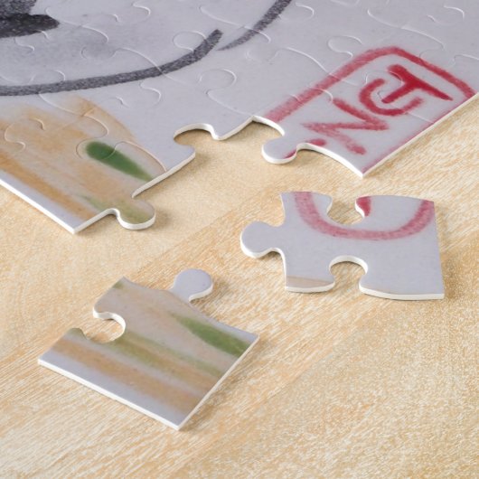 Engelse pot konbit Oriental Style Jigzaag Puzzle Legpuzzel (Zijkant)