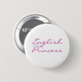 Engelse prinses ronde button 5,7 cm (Voorkant /achterkant)