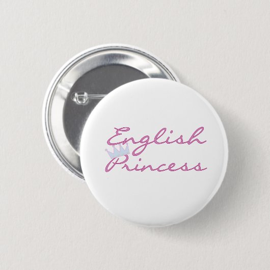 Engelse prinses ronde button 5,7 cm (Voorkant /achterkant)