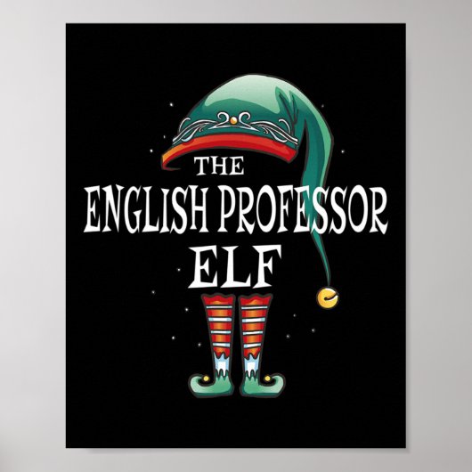 Engelse professor Elf Job Christmas Poster (Voorkant)