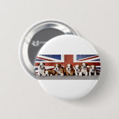 Engelse puppies ronde button 5,7 cm (Voorkant /achterkant)