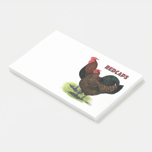 Engelse redcaps post-it® notes (Schuin)