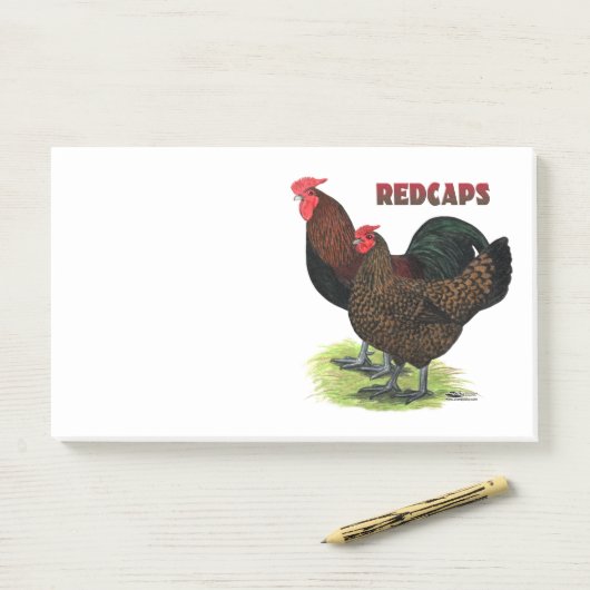 Engelse redcaps post-it® notes (Op bureau)