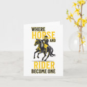 Engelse Riding Equestrian Funny Gezegde Horse Spor Kaart (Gele Bloem)