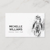 Engelse rijpaard Equestrian Springen Eventing Visitekaartje (Voorkant)