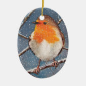 ENGELSE ROBIN IN SNEEUW: ORNAMENT (Voorkant)