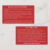 Engelse Rode Kaart - Immigration Rights Kaart Visitekaartje (Voorkant / Achterkant)