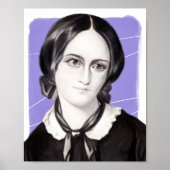 Engelse romanschrijfster Emily Brontë illustratie Poster (Voorkant)