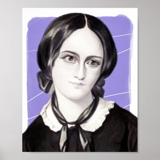 Engelse romanschrijfster Emily Brontë illustratie Poster (Voorkant)