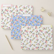 Engelse Roos Floral File Folders