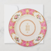 Engelse Roos Garden Party High Tea Uitnodiging (Voorkant)