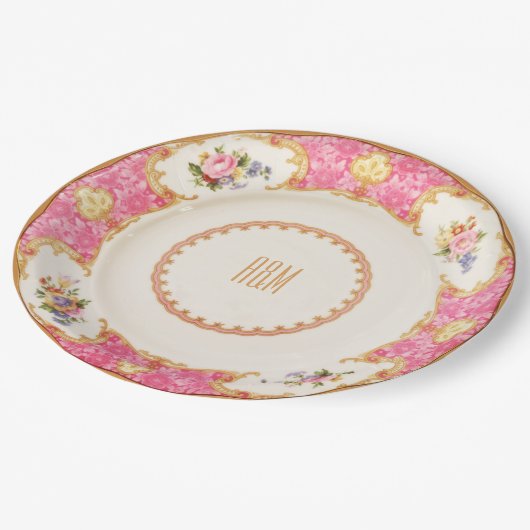 Engelse Roos Garden Party High Tea Uitnodiging Papieren Bordje (Gekanteld)