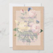 Engelse Roos Garden Wedding Invitation Kaart (Voorkant)