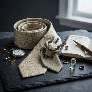 Engelse Roos Micro Jacquard Stropdas