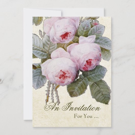 Engelse Roos Pensioenfeest Uitnodiging Aangepast (Voorkant)