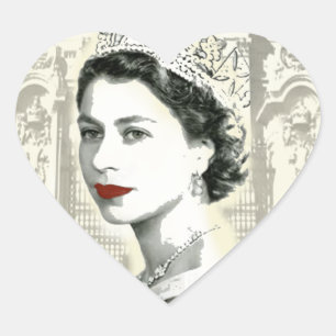 Engelse royalty hart sticker