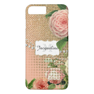  Engelse Rozen Glam Old Hollywood Regency iPhone 8/7 Plus Hoesje